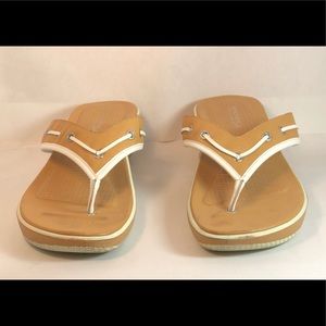 Sperry platform wedge flip flop thing sandal